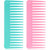 Large Hair Detangling Comb Wide Tooth Comb for Curly Hair Wet Dry Hair, No Handle Detangler Comb Styling Shampoo Comb (Cyan, Pink)