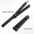 2 Pieces Combs Stainless Steel Folding Practice Combs Hair Styling Tools for Sport Outdoor Use (Black)