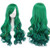 Bopocoko Long Green Wigs for Women St Patricks Day Green Wig with Bangs Curly Wavy Soft Synthetic Wig BU036D