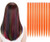 LiaSun 10Pcs/set Multi-Colors Straight Highlight Clip in Hair Extensions 20 Inch Colored Party Hair Pieces (Orange)