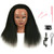 FUTAI African American Mannequin Head 100% Real Human Hair Manikin Doll Style Head for Practice Braiding Styling Cosmetology Training with Stand