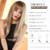 Esmee 24 Inches Charming Wig Light Gold Long Wigs for Women Middle Parting Natural Straight Heat Resistant Synthetic Wigs for White Women with Bangs