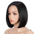 DÉBUT Lace Front Wigs for Black Women Bob Wigs for White Women Synthetic Hair 9.5" 120g Natural Straight Swiss Lace Heat Resistant Fibers 1B Color