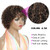 Bob Curly Human Hair Wigs for Black Women - 150% Density Brown Mix Auburn - Glueless Short Wig by Brand Name