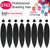Alrence Pre Stretched Braiding Hair Long Braid 16 Inch 8 Packs Professional Braiding Hair Extensions Synthetic Crochet Twist Braids (16 Inch,1B#)