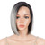 DÉBUT Lace Front Wigs for Black Women Bob Wigs for White Women Synthetic Wig 9.5" 120g Natural Straight Swiss Lace Heat Resistant Fibers Half Hand Ti