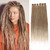 Leeven 20 Strands Synthetic Dreadlock Extensions 18 Inch Single Ended Ombre Blonde Thin Dreads Extensions Crochet Hippe Dreads Handmade 0.6 cm Width