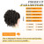 PEACOCO Curly Ponytail Extension Drawstring Ponytails for Black Women - 6 Inch Pony Tail Clip on Ponytail Synthetic Short Afro Hairpiece for Daily Us