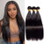 Straight Human Hair 3 Bundles 18 18 18 Inch Brazilian Hair Weave Bundles Human Hair 100% Unprocessed Virgin Real Straight Hair Extensions for Women N