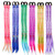 17 Inch Girls Rubber Bands Hair Extensions for Kids Crazy Hair Day Accessories Colorful Wigs Colored Braids for for Women Girls Hair with Rubber Band