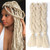 Original Jumbo Braids Hair Extension 3pcs Pure Black Color 24inch 100g/pc For Twist Box Braiding Hair (blonde)