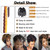 Haolocs 3 Packs Saniay Curl Crochet Braids Short Crochet Braiding Bouncy Twist Spiral Curls Jamaican Twist Hair Extensions 20 Strands/Pack (Tgrey, 6