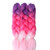 Imierfa Braiding Hair, Pink Hair Extensions, 3 Tone Pre Stretched Braiding Hair Color Purple Peach Red Pink 24" 3PCS