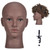 Afro Cosmetology Mannequin Head - Bald Manikin for Wigs Making, Wig Display, Hat and Glasses Display With Free Clamp