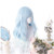CHC FAIRY New Straight Pink Blue Color Cosplay Wigs Lolita Harajuku Wig Hair Long curly Wig for women (Blue white)