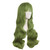 MapofBeauty 28 Inch/70cm Beautiful Special Color Air Bangs Long Wavy Curly Cosplay Wig (Light Sea Green)