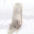 xiweiya Long Straight Silver Platinum Blonde Lace Front Lace Wigs Synthetic Ash Blonde Straight Heat Resistant Fiber Wigs Middle Parting Wig for Wome