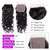 Foruiya Water Wave 4Bundles(50g/bundle) with 4X4 Lace Closure Curly Wave Human Hair Bundles with Lace Closure Brazilian Wet and Wavy Bundles with Clo