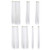 SWACC 7 Pcs Full Head Party Highlights Clip on in Hair Extensions For Women Colored Hair Streak Synthetic Hairpieces (22-Inch Straight, White)