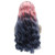 MX angel Long Dark Roots Pink Gray Ombre Heat Friendly Fiber Lace front Cosplay Party Wig