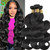 Brazilian Human Hair Bundles Body Wave Bundles 100% Unprocessed Virgin Human Hair Body Wave Quick Weave Raw 3 Bundles 22 24 26inch Deals Natural Blac