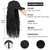 GUOJIAN Goddess Box Braiding Baseball Cap Wig, Black Bohemian Curly Ends Box Braids Hat with Braided Hair Extensions for Black White Women, Synthetic