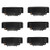 YTBYT 6 Pcs Stickable Wig Clips U-Shape Snap Clip 32mm 6-Teeth Hair Extensions Clips for Fixed Wig Windproof Strap (Black)