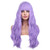 BERON 26 Inches Purple Wig Long Curly Lavender Purple Wig with Bangs for Women Daily Party Hairnet Include