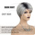 SEVENCOLORS Short Grey Wigs Ombre Gray Pixie Cut Wig with Dark Root Synthetic Natural Hair Short Silver Wigs for Black Women White Women