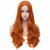 BERON Orange Wig Long Curly Wig Orange Wigs for Women Ginger Wigs Heat Resistant Synthetic Hair with Hairnet