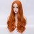BERON Orange Wig Long Curly Wig Orange Wigs for Women Ginger Wigs Heat Resistant Synthetic Hair with Hairnet
