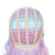 BERON Colorful Wig Long Curly Wigs Rainbow Wig Charming Soft Synthetic Wigs Colorful with Bangs Hairnet Include