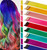 FAIRY COLOR 9PCS Hair Accessories Party Highlights Colorful Clip in Synthetic Hair Extensions?Straight Long Hairpieces (Rainbow)