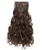 OneDor® 20" Curly Full Head Clip in Synthetic Hair Extensions 7pcs 140g (8#-Medium Ash Brown)