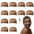 Dreamlover Wig Caps for Dark Skin Women, Stretchy and Soft Nylon Stocking Caps for Wigs, Natural Brown, 12 Pieces