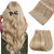 Easyouth Clip in Hair Extensions Real Human Hair Highlights Clip on Hair Extension Human Hair Honey Blonde Highlight Bleach Blonde Remy Human Hair Cl
