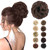 MORICA Messy Bun Hair Piece Curly Hair Bun Scrunchies Extension Synthetic Chignon Ponytail Hairpieces for Women(8#)