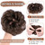 MORICA Messy Bun Hair Piece Curly Hair Bun Scrunchies Extension Synthetic Chignon Ponytail Hairpieces for Women(8#)