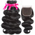 Flady Body Wave Brazilian Virgin Human Hair 3 Bundles With Closure - 12A Unprocessed 100% Virgin Hair