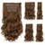 HSPCYGG Brown Hair Extension,Clip hair Extensions 18" wavy Synthetic 5.5 Oz 22" Straight Hair Pieces Wig Cheap Fluffy&Not Tangled Black Women Girls D