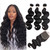 Beauhair Brazilian Body Wave Virgin Human Hair Bundles with Lace Closure(14 16 18 with14 Closure) Human Hair Unprocessed Body Wave Hair Bundles with