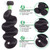 12A Body Wave Bundles Human Hair 10 10 10 10 Inch Human Hair Bundles 100% Virgin Hair 4 Bundles Human Hair Extensions for Women Natural Black