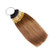 RemeeHi Rings 100% Human Hair Swatches Testing Color with Gold Buckles Straight Samples Hair for Salon Hairdressing 30 strands/set Dark Golden 6°