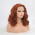 CNRO Hair Auburn Wigs Short Wavy Lace Front Wigs Copper Red Synthetic Wig For Women Shoulder Length (Red Brown)