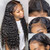 Pizazz 13x4 HD Transparent Lace Front Wigs Human Hair Pre plucked Bleached Knots with Baby Hair 12A 180 Density Brazilian Deep Wave Frontal Wigs for