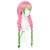 ZGNGLIZ Anime Cosplay Wig Long Short Synthetic Hair for Halloween Costume Party with Free Wig Cap (Long Pink and Green)