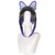 ZGNGLIZ Anime Cosplay Wig Black and Purple Synthetic Hair for Halloween Costume Party with Free Wig Cap + Butterfly Clip, 38cm /14.9inch