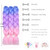 BACANA Pink Ombre Braiding Hair Extensions 3Pcs Jumbo Braiding Hair for Box Braids 24inch Blue/Purple/Pink