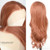 Luwigs Copper Red #350 Natural Wavy Synthetic Wig for Women T Lace Reddish Brown Ginger Wig Heat Resistant Replacement Wigs 22Inch Middle Parting