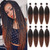 Dorsanee Ombre Brown Braiding Hair Pre Stretched 20 Inch 8 Packs Braiding Hair Extensions for Crochet Box Braids Twists Locs Hair Itch Free Soft Yaki